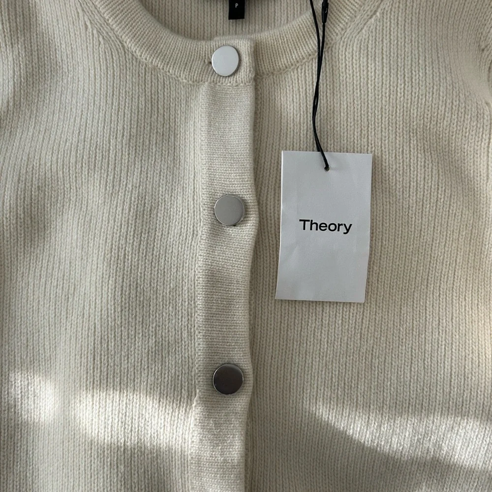 Theory Cream Button-Up Cardigan - Picture 5 of 5